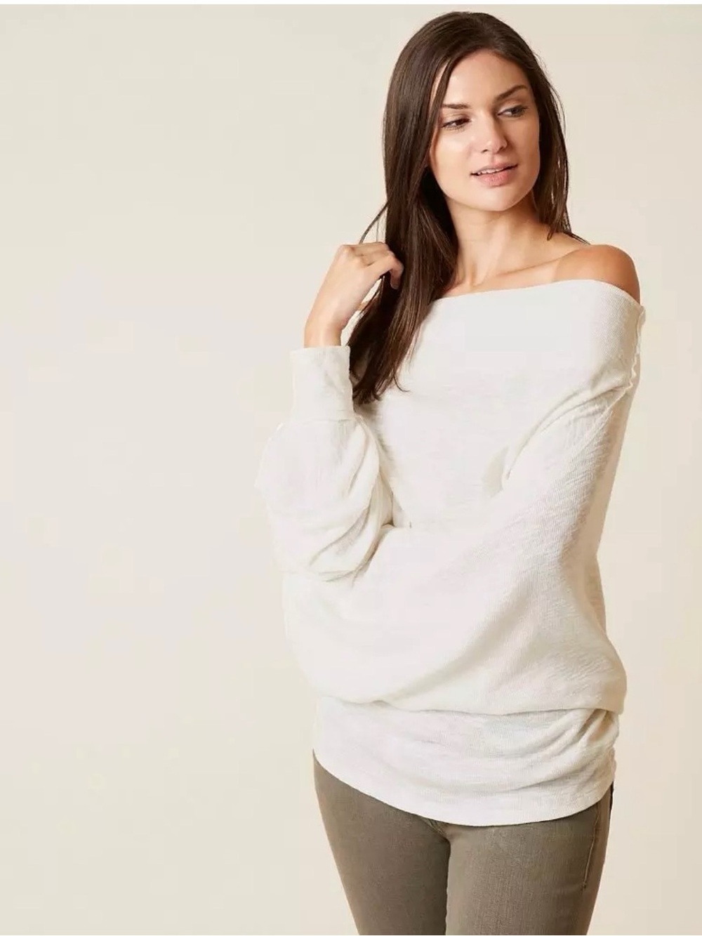 NEW Free People We The Free White Ivory Off the Shoulder Top Size S